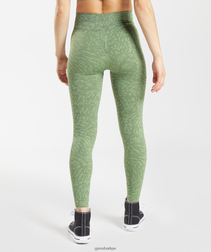 Gymsharkadaptar animal leggins sin costuras mujer salvaje | iguana verde PFTJ2N307 ropa