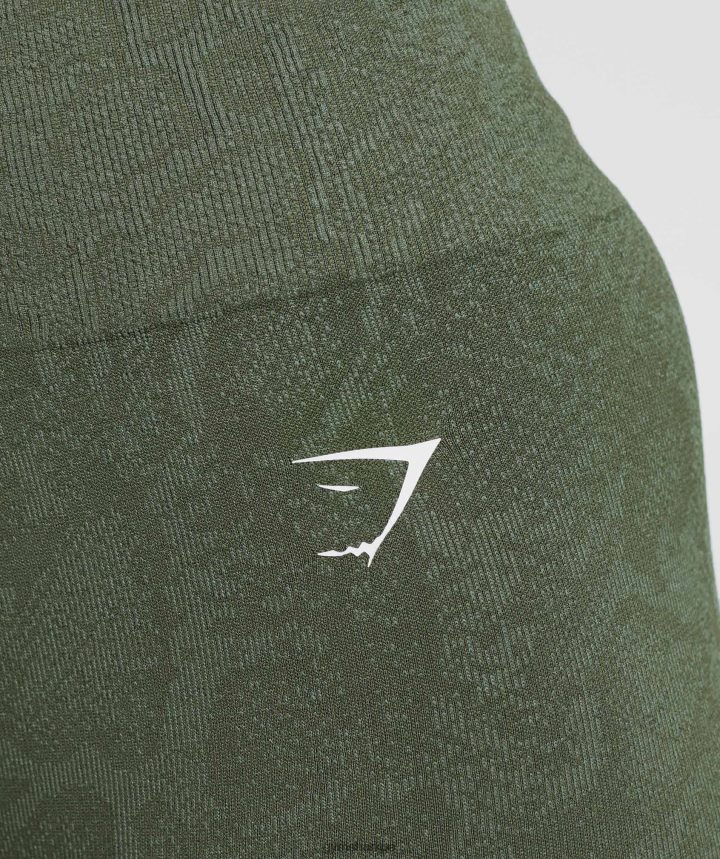 Gymsharkadaptar animal leggins sin costuras mujer verde sauce/oliva núcleo PFTJ2N271 ropa