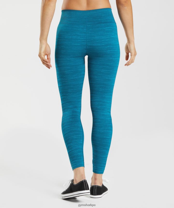 Gymsharkadaptar leggins marga sin costuras mujer azul atlántico/azul tiburón PFTJ2N291 ropa