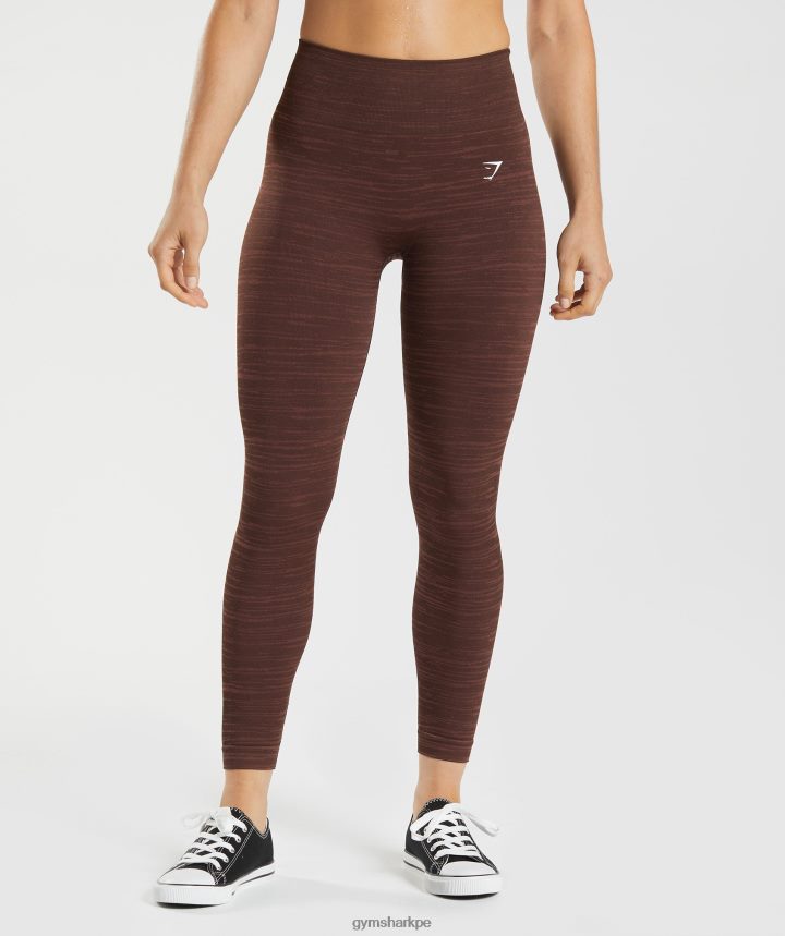 Gymsharkadaptar leggins marga sin costuras mujer marrón archivo/marrón cereza PFTJ2N294 ropa