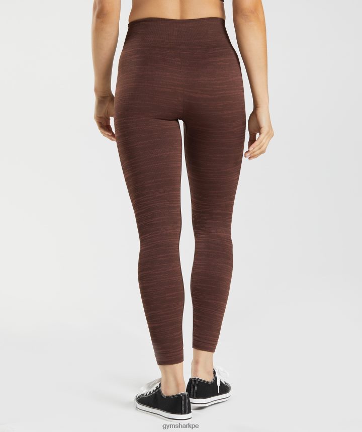 Gymsharkadaptar leggins marga sin costuras mujer marrón archivo/marrón cereza PFTJ2N294 ropa