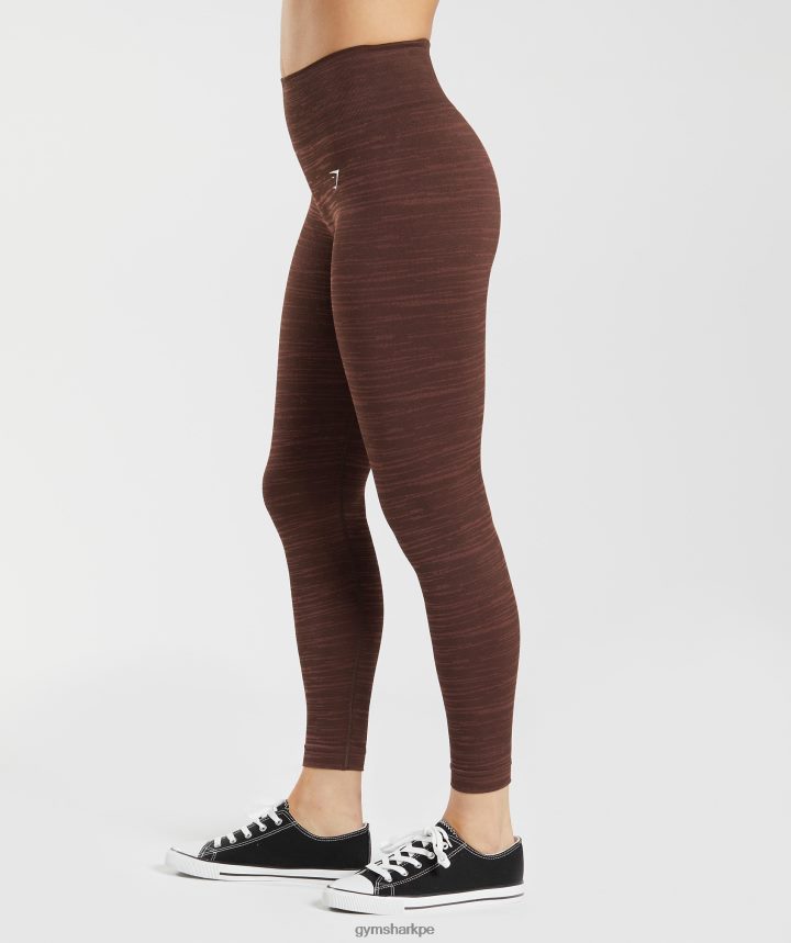 Gymsharkadaptar leggins marga sin costuras mujer marrón archivo/marrón cereza PFTJ2N294 ropa