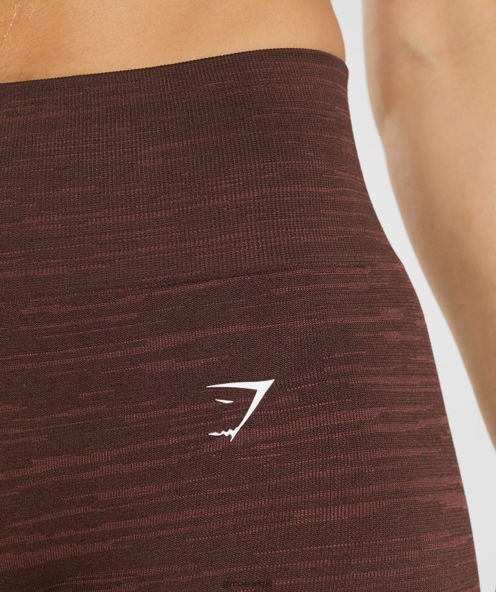 Gymsharkadaptar leggins marga sin costuras mujer marrón archivo/marrón cereza PFTJ2N294 ropa