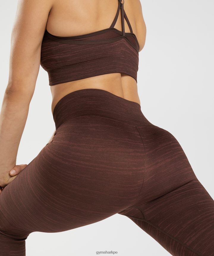Gymsharkadaptar leggins marga sin costuras mujer marrón archivo/marrón cereza PFTJ2N294 ropa