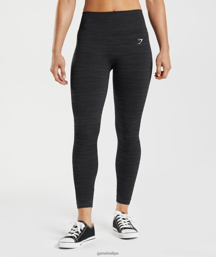 Gymsharkadaptar leggins marga sin costuras mujer negro/gris humo PFTJ2N297 ropa