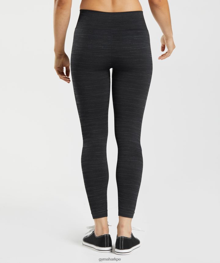 Gymsharkadaptar leggins marga sin costuras mujer negro/gris humo PFTJ2N297 ropa