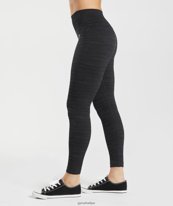 Gymsharkadaptar leggins marga sin costuras mujer negro/gris humo PFTJ2N297 ropa