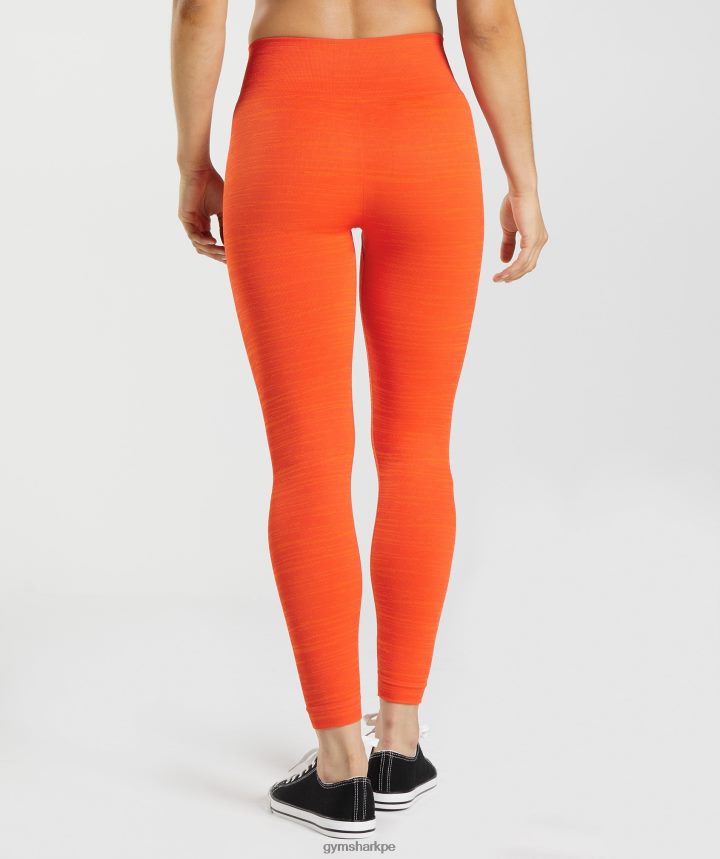 Gymsharkadaptar leggins marga sin costuras mujer pimiento rojo/naranja picante PFTJ2N311 ropa
