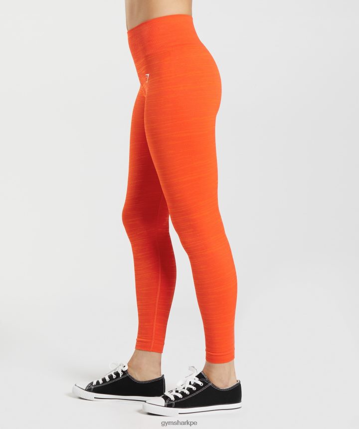 Gymsharkadaptar leggins marga sin costuras mujer pimiento rojo/naranja picante PFTJ2N311 ropa