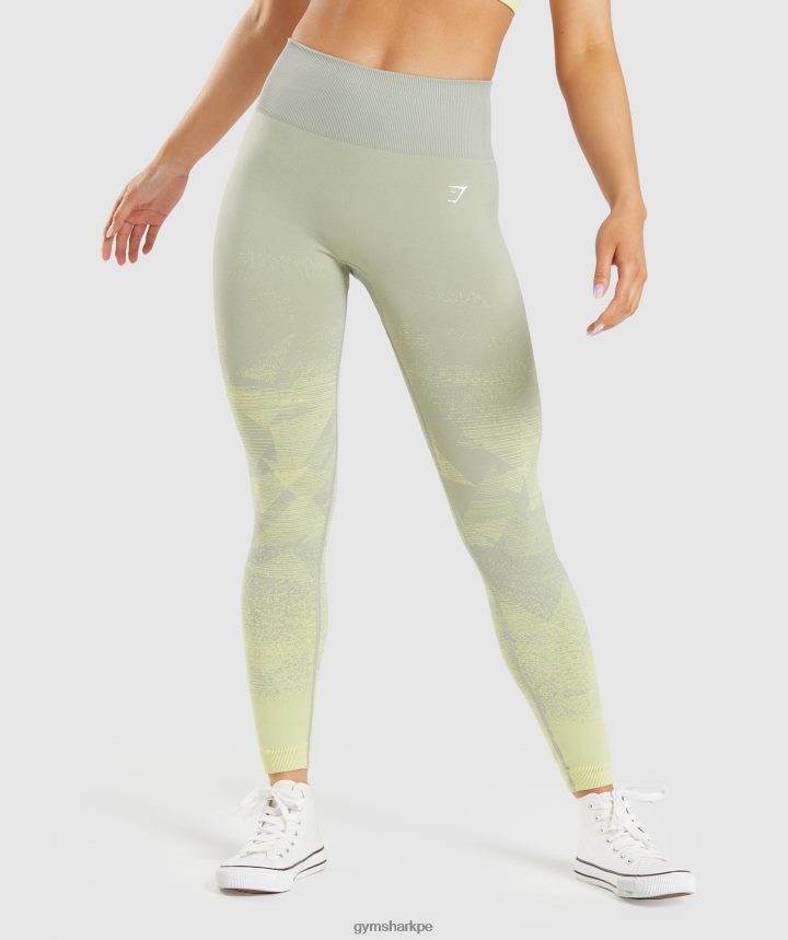 Gymsharkadaptar ombre leggins sin costuras mujer triángulo | estampado gris topo PFTJ2N312 ropa