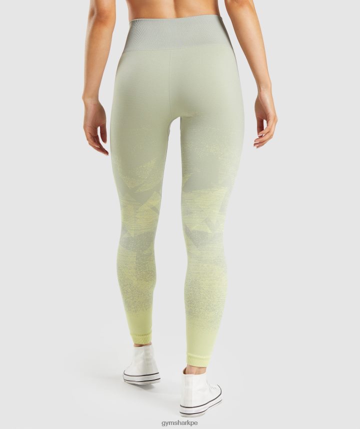 Gymsharkadaptar ombre leggins sin costuras mujer triángulo | estampado gris topo PFTJ2N312 ropa