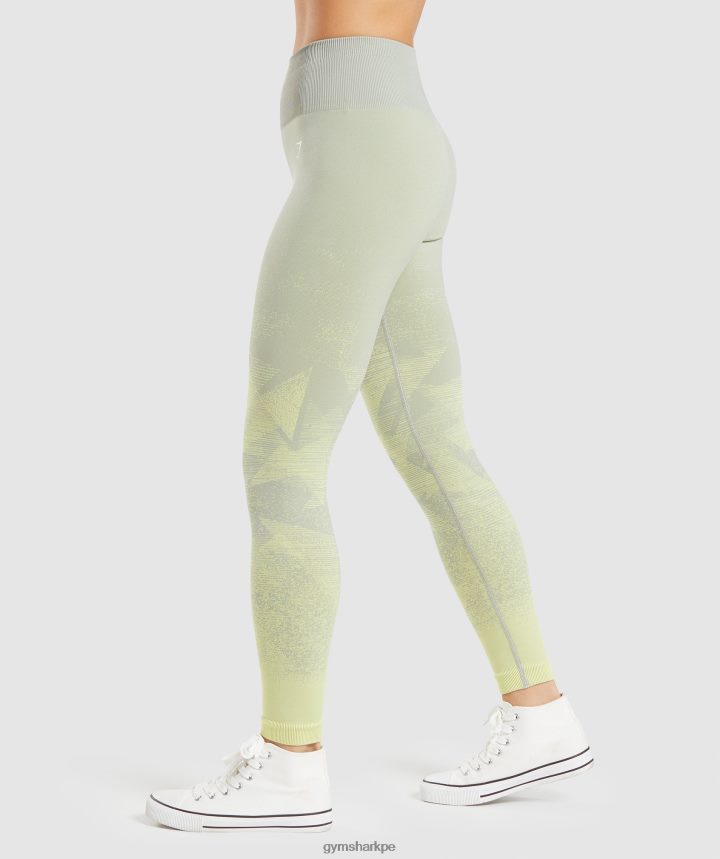 Gymsharkadaptar ombre leggins sin costuras mujer triángulo | estampado gris topo PFTJ2N312 ropa