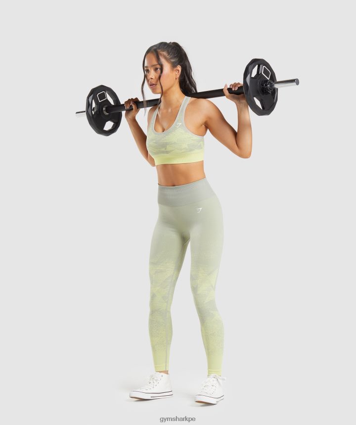 Gymsharkadaptar ombre leggins sin costuras mujer triángulo | estampado gris topo PFTJ2N312 ropa