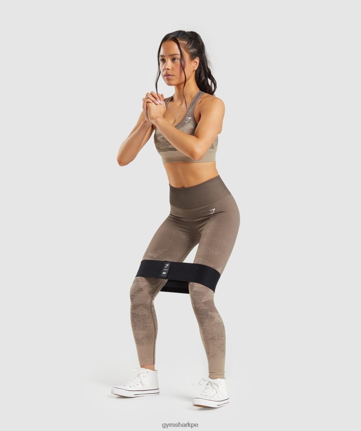 Gymsharkadaptar ombre leggins sin costuras mujer triángulo | impresión marrón centavo PFTJ2N318 ropa