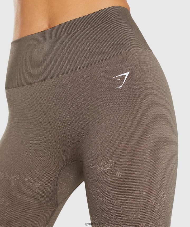 Gymsharkadaptar ombre leggins sin costuras mujer triángulo | impresión marrón centavo PFTJ2N318 ropa