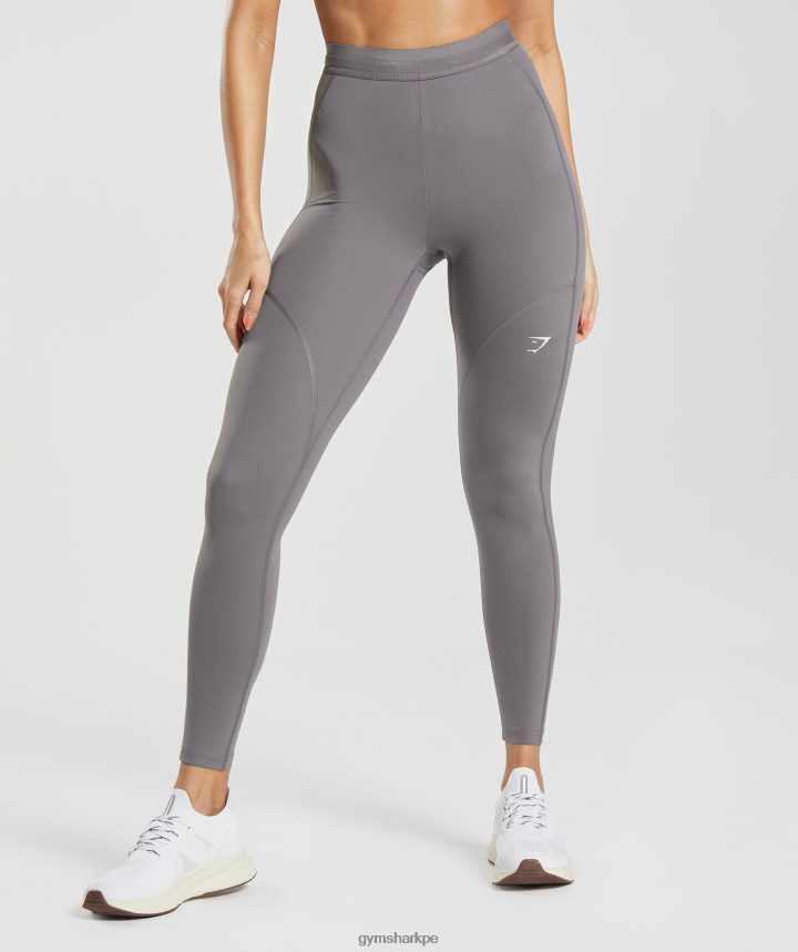 Gymsharkcorriendo polainas mujer gris titanio PFTJ2N332 ropa