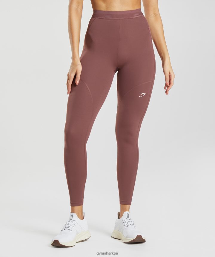 Gymsharkcorriendo polainas mujer marrón magenta PFTJ2N287 ropa