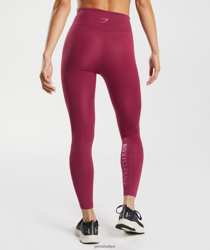 Gymsharkfracción de gráficos legging mujer grosella rosa PFTJ2N309 ropa