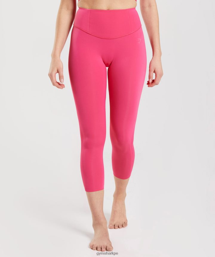 Gymsharkleggins 7/8 de estudio mujer rosa hibisco PFTJ2N290 ropa