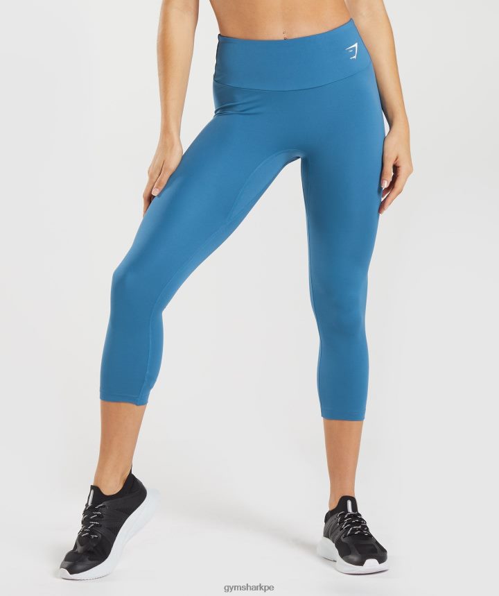 Gymsharkleggins de entrenamiento 7/8 mujer junto al lago azul PFTJ2N303 ropa