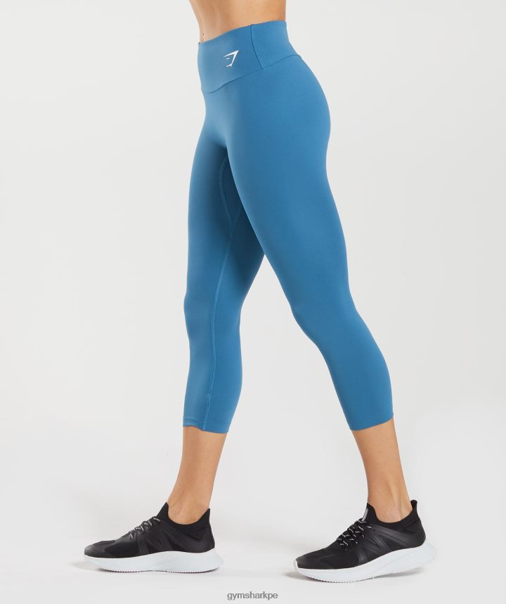 Gymsharkleggins de entrenamiento 7/8 mujer junto al lago azul PFTJ2N303 ropa
