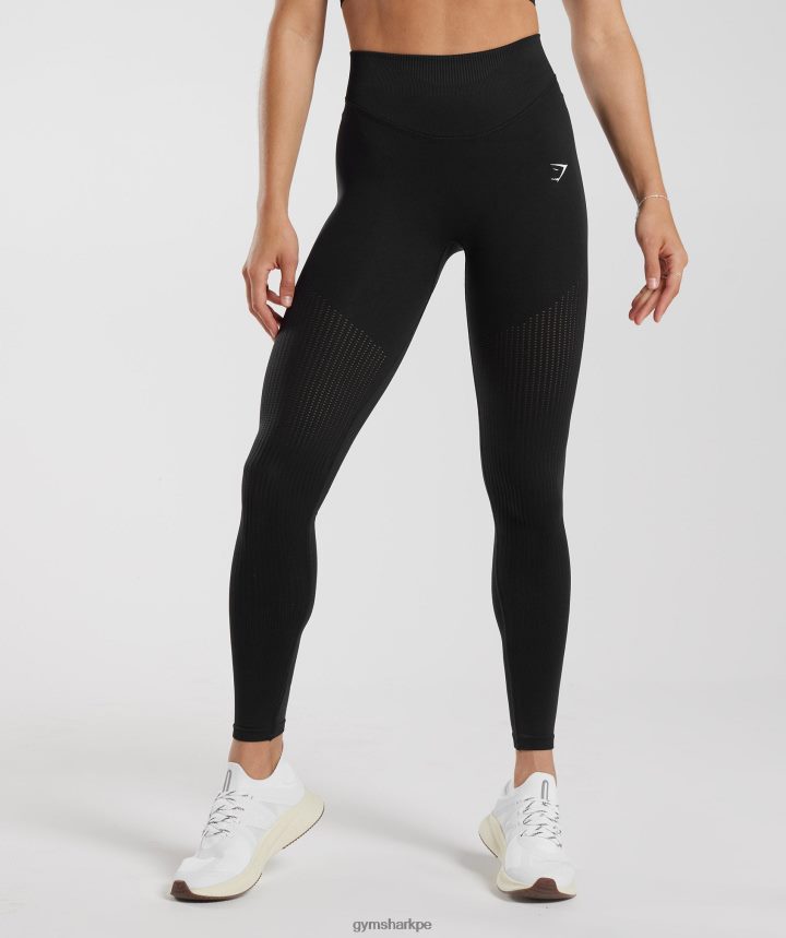 Gymsharkleggins de malla sin costuras mujer negro PFTJ2N243 ropa
