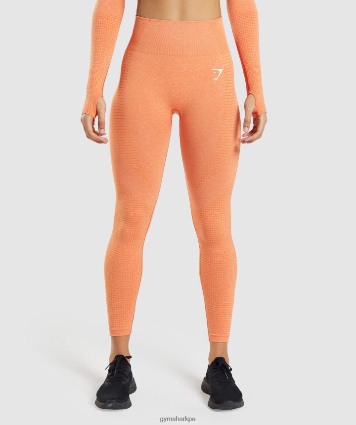 Gymsharkleggins vital sin costuras 2.0 mujer albaricoque naranja marga PFTJ2N319 ropa