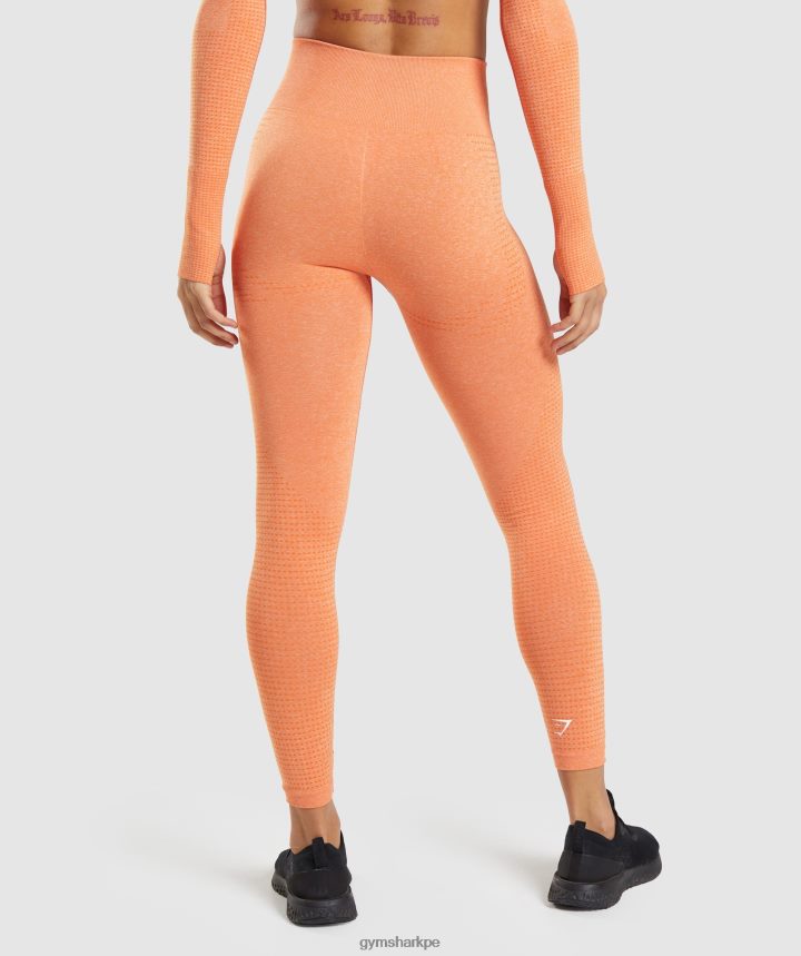 Gymsharkleggins vital sin costuras 2.0 mujer albaricoque naranja marga PFTJ2N319 ropa
