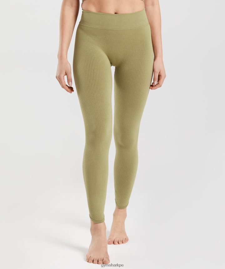 Gymsharkpausa legging sin costuras mujer grifo verde PFTJ2N333 ropa