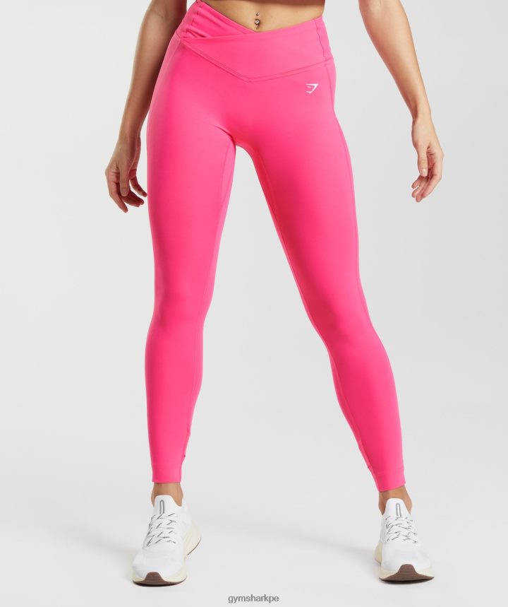 Gymsharkpolainas cruzadas mujer fucsia brillante PFTJ2N274 ropa