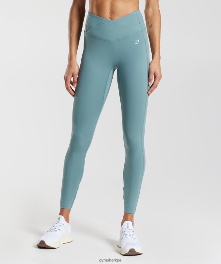 Gymsharkpolainas cruzadas mujer trueno azul PFTJ2N275 ropa