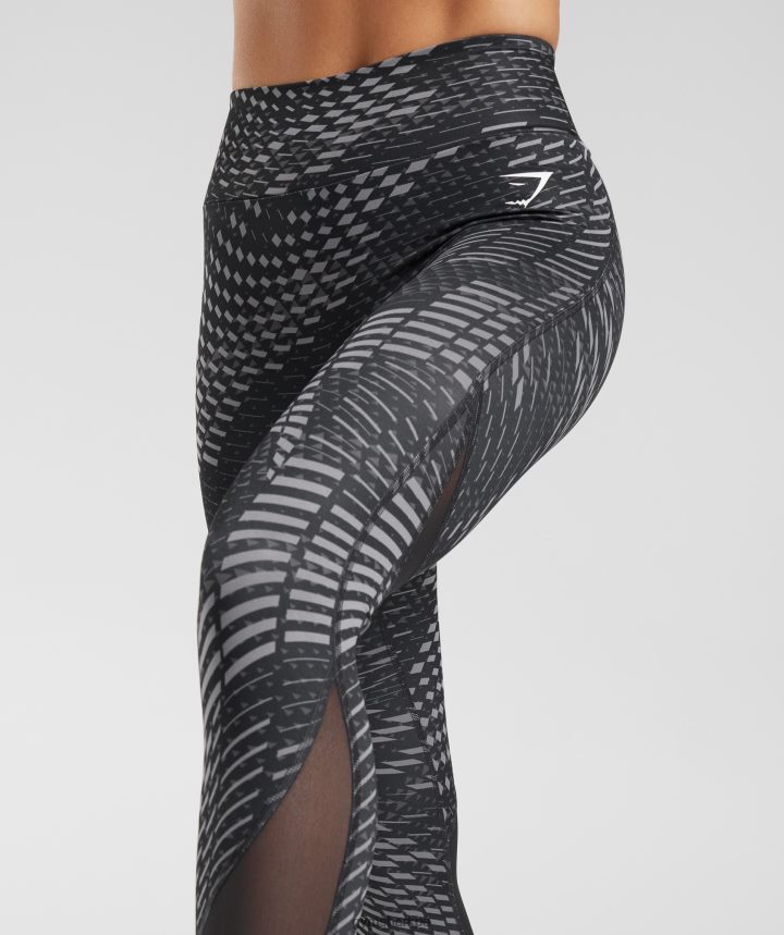 Gymsharkpolainas deportivas para correr mujer impresión en negro PFTJ2N328 ropa