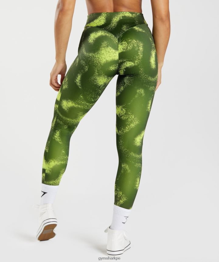 Gymsharkpolainas gs power originales mujer estampado de oliva musgo PFTJ2N293 ropa