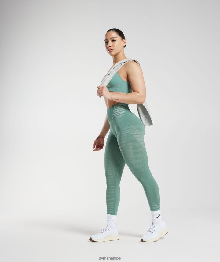 Gymsharkpolainas ilimitadas mujer verde azulado tinta/verde azulado escarchado PFTJ2N340 ropa