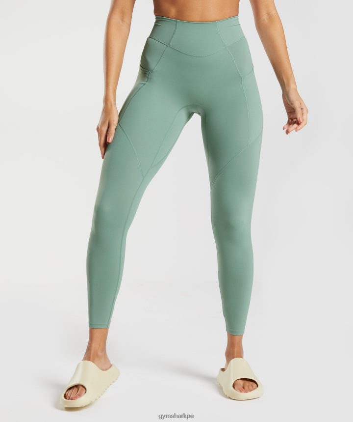 Gymsharkwhitney todos los días polainas de bolsillo mujer hoja verde PFTJ2N329 ropa