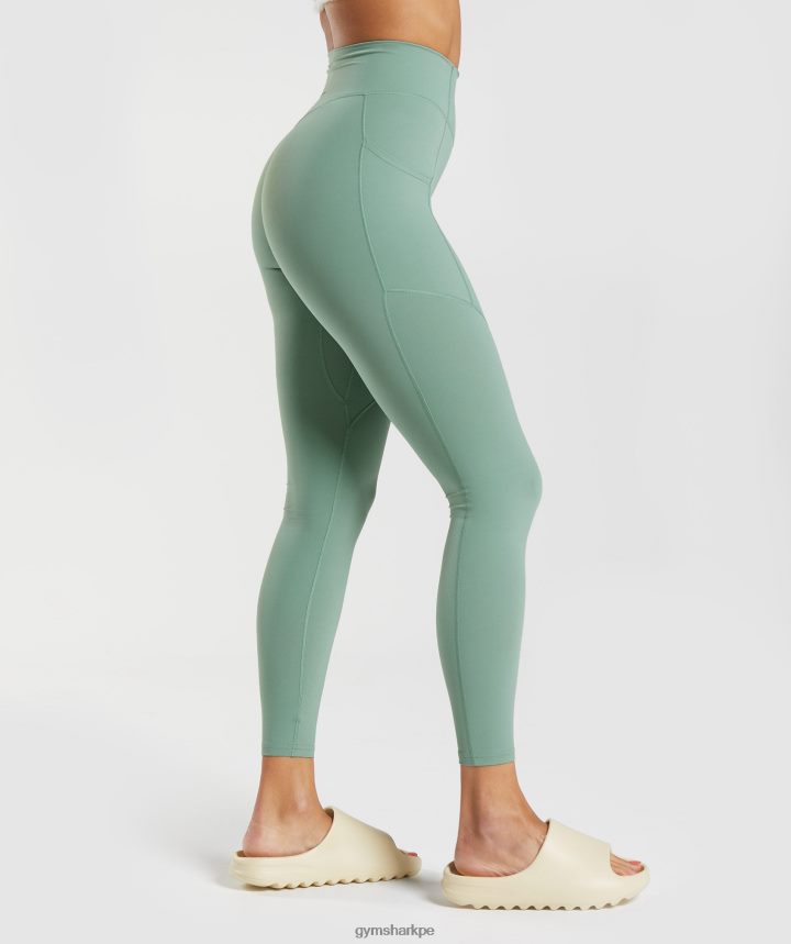 Gymsharkwhitney todos los días polainas de bolsillo mujer hoja verde PFTJ2N329 ropa