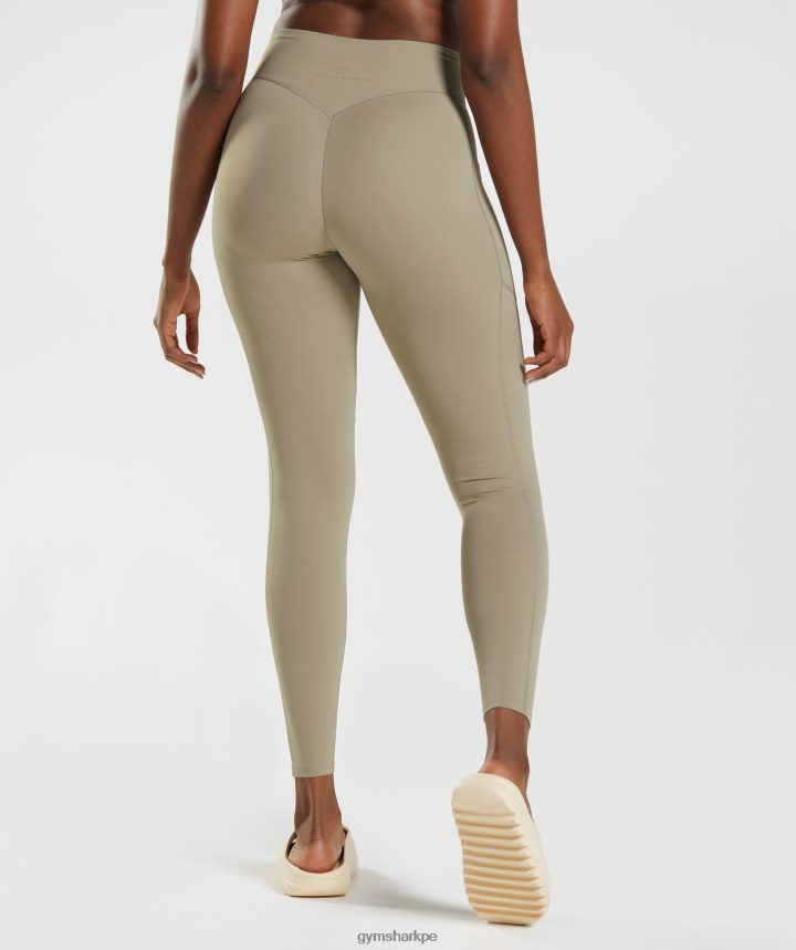 Gymsharkwhitney todos los días polainas de bolsillo mujer marrón cemento PFTJ2N331 ropa