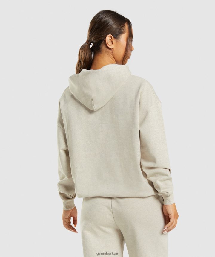 Gymsharkdía de descanso sudadera con capucha mujer beige marga PFTJ2N411 ropa