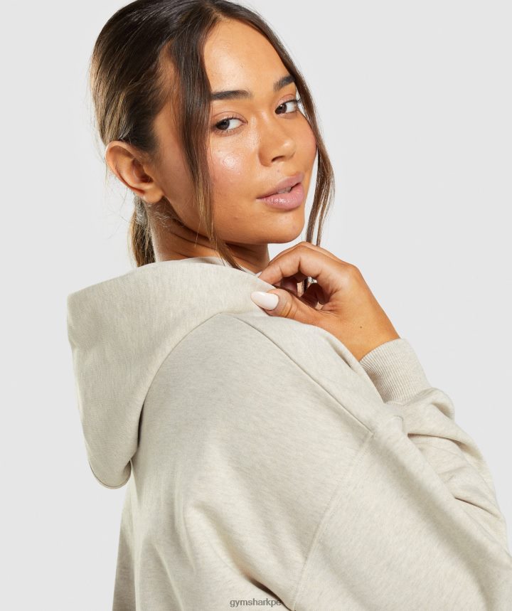 Gymsharkdía de descanso sudadera con capucha mujer beige marga PFTJ2N411 ropa