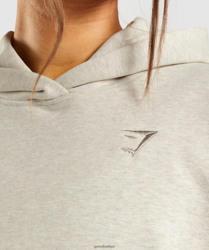 Gymsharkdía de descanso sudadera con capucha mujer beige marga PFTJ2N411 ropa