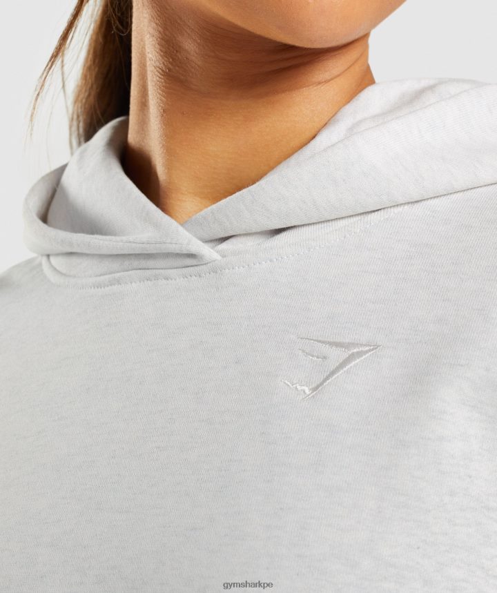 Gymsharkdía de descanso sudadera con capucha mujer marga blanca PFTJ2N361 ropa