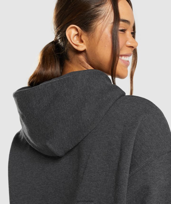 Gymsharkdía de descanso sudadera con capucha mujer marga negra PFTJ2N345 ropa