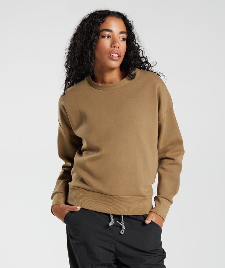 Gymsharkretomar el equipo de sudor mujer charco marrón PFTJ2N396 ropa