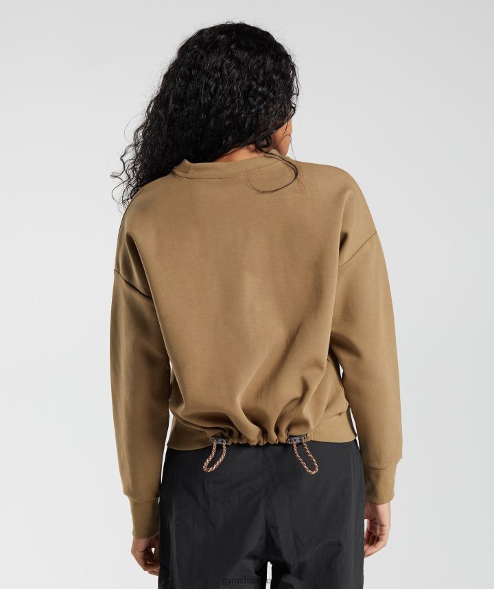 Gymsharkretomar el equipo de sudor mujer charco marrón PFTJ2N396 ropa