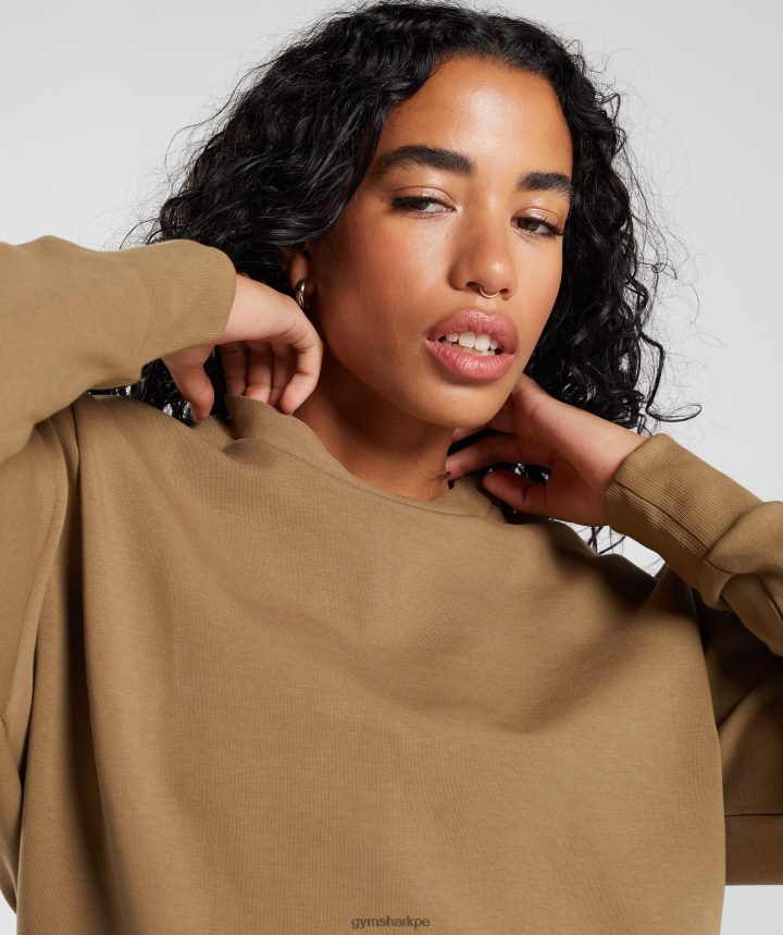 Gymsharkretomar el equipo de sudor mujer charco marrón PFTJ2N396 ropa