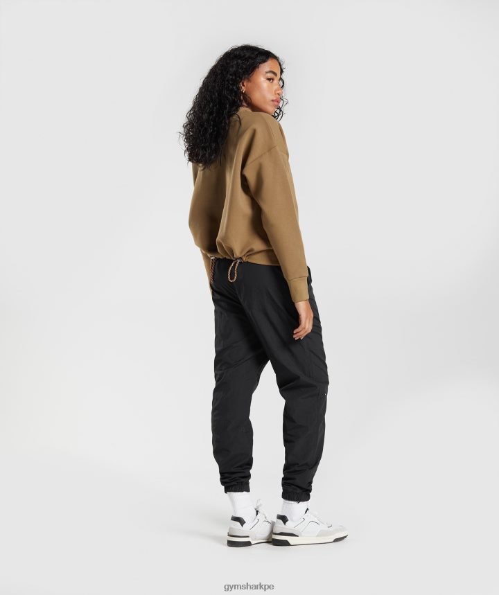Gymsharkretomar el equipo de sudor mujer charco marrón PFTJ2N396 ropa