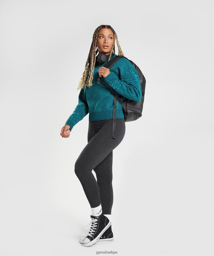 Gymsharksudadera adapt animal mujer arrecife | verde azulado de invierno PFTJ2N374 ropa