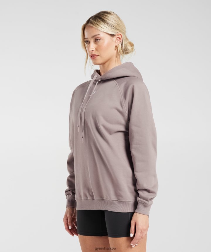 Gymsharksudadera con capucha extragrande de entrenamiento mujer malva lavado PFTJ2N363 ropa