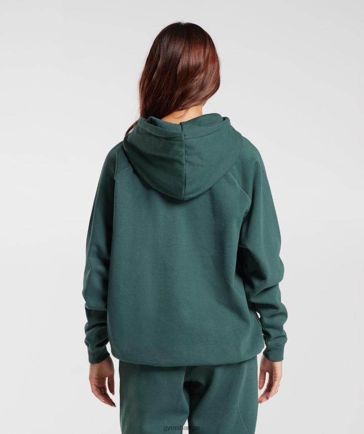 Gymsharksudadera con capucha extragrande de entrenamiento mujer niebla verde PFTJ2N346 ropa
