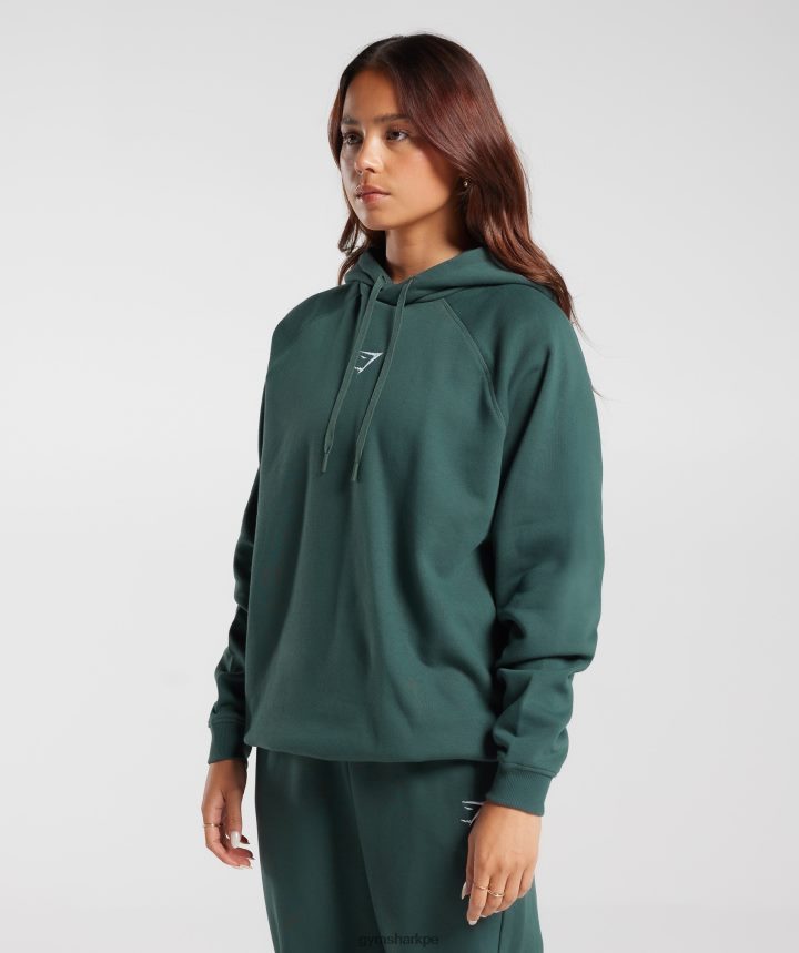 Gymsharksudadera con capucha extragrande de entrenamiento mujer niebla verde PFTJ2N346 ropa